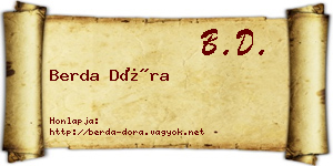 Berda Dóra névjegykártya